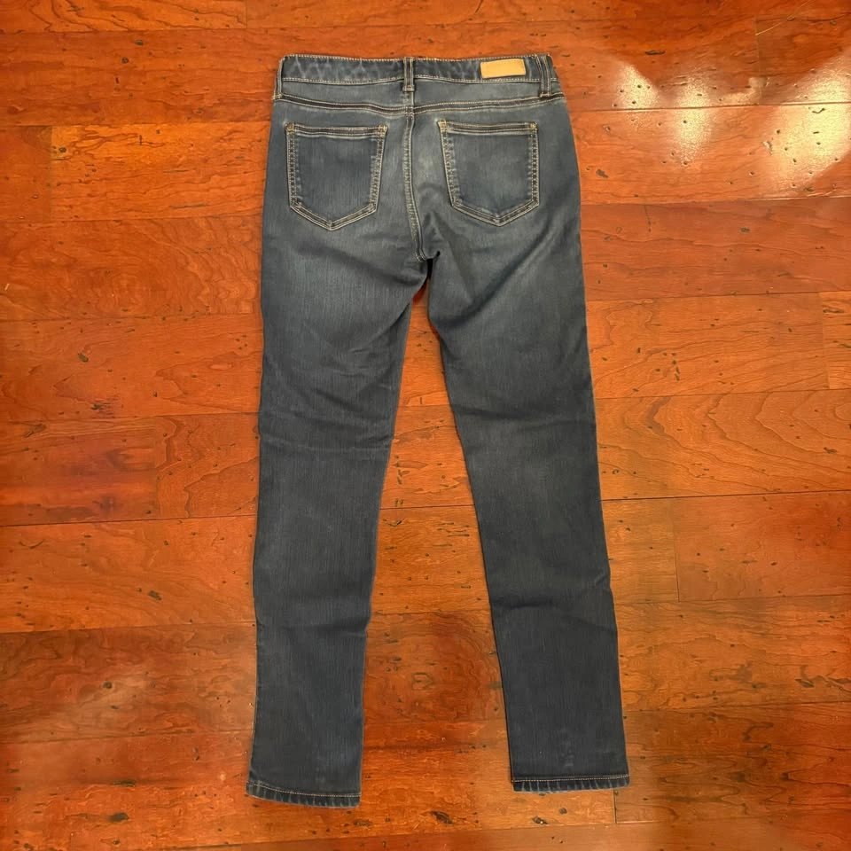 Women's Celebrity Pink Dark Wash Skinny Jeans (Low To Medium Ris - photo 2
