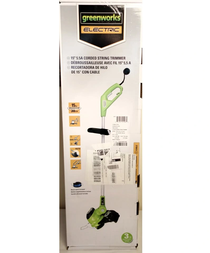 New Greenworks 15'' Electric Trimmer/Edger w/ Warranty - photo 2