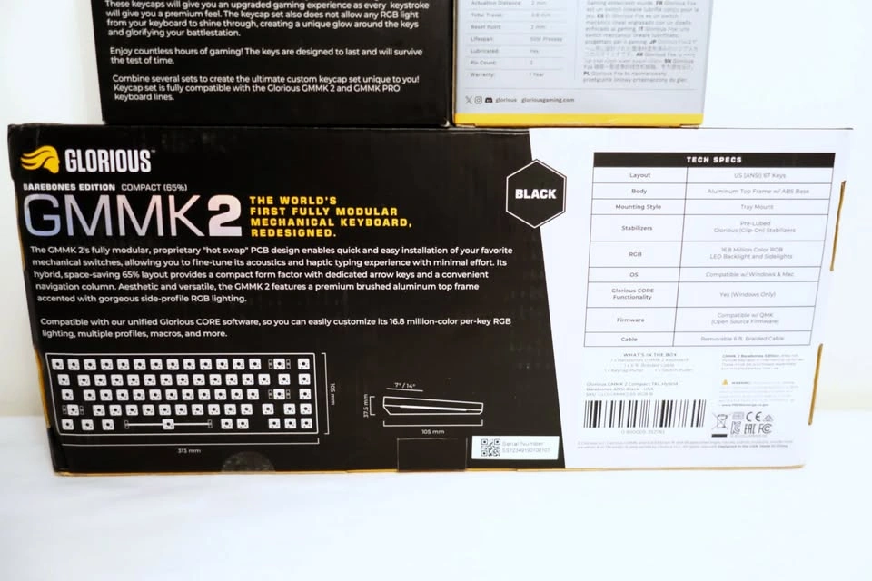 NEW SEALED Glorious GMMK2 RGB Keyboard Keycaps & Switches Bundle - photo 3