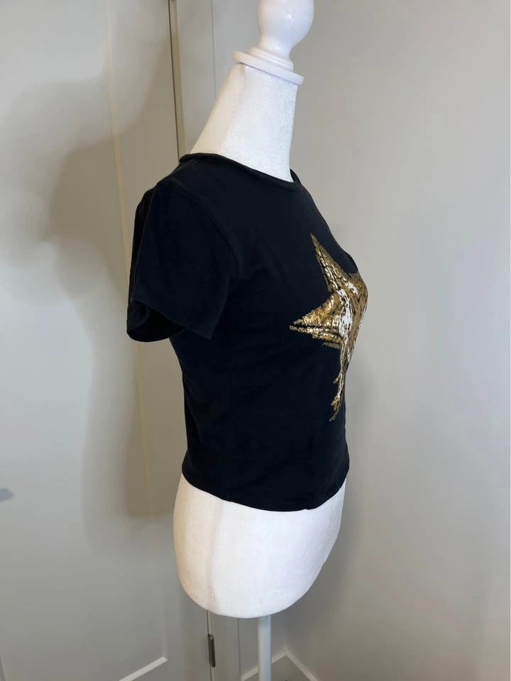FOREVER 21 Black Gold Star Tee-Shirt - photo 3