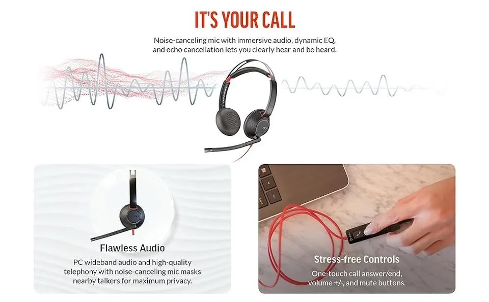 [Brand New] Poly Blackwire 5220 Wired Headset image indicator(9)