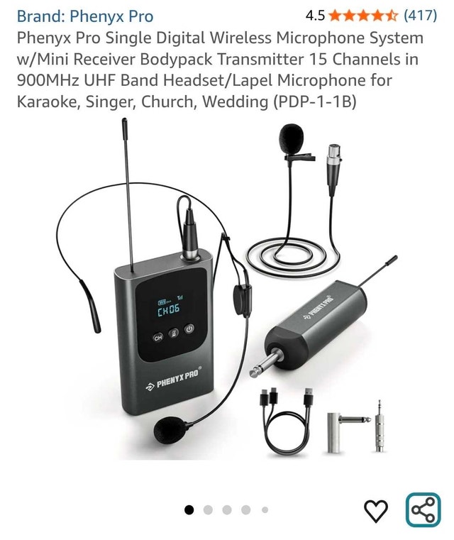 Phenyx Pro Wireless Microphone System PDP-1-1B