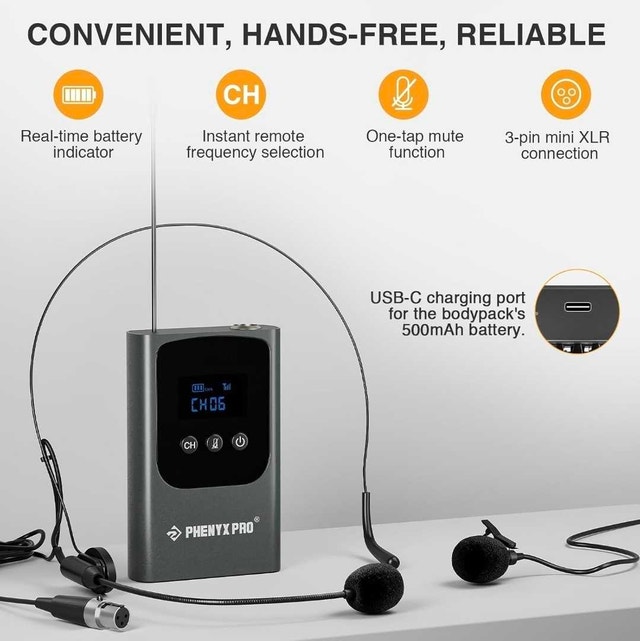 Phenyx Pro Wireless Microphone System PDP-1-1B - photo 2