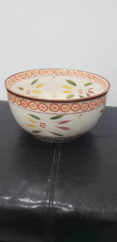 Large Floral Serving Bowl With Lid - photo 4
