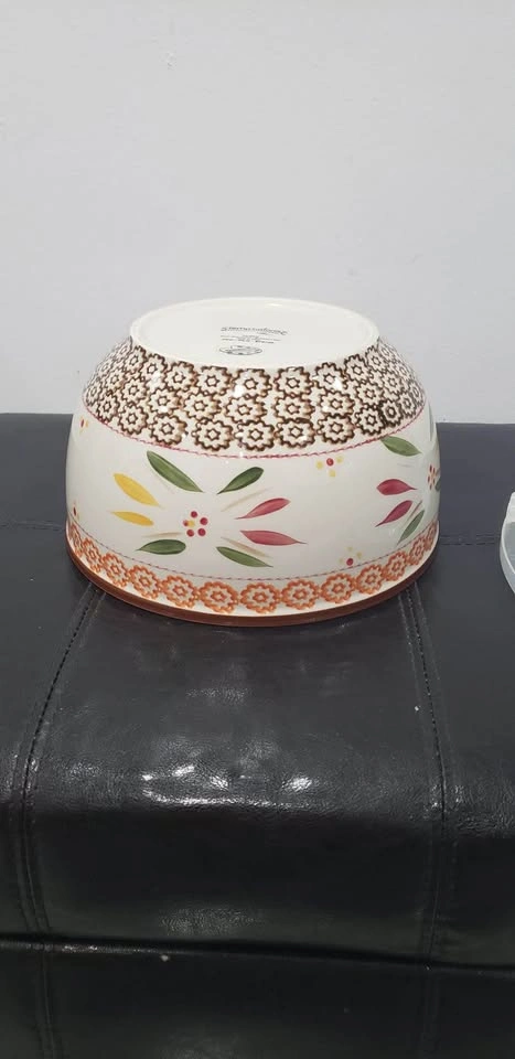 Large Floral Serving Bowl With Lid - photo 5