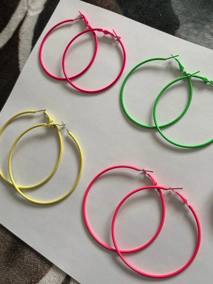 Colourful Hoop Earring Set of 5 - photo 2