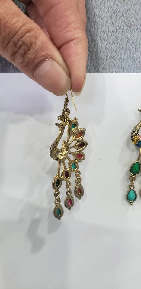 Peacock Multicolor Dangle Earrings - photo 5