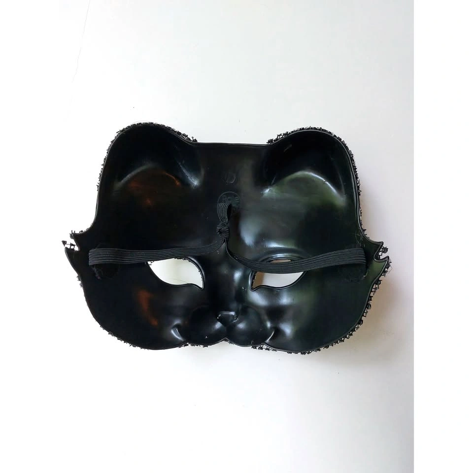 Black Rhinestone Cat Mask Sparkly Catwoman-Style Masquerade Mask - photo 2