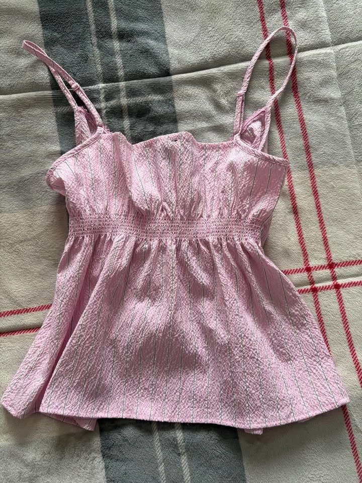 Pink Striped Babydoll Cami Top - photo 2