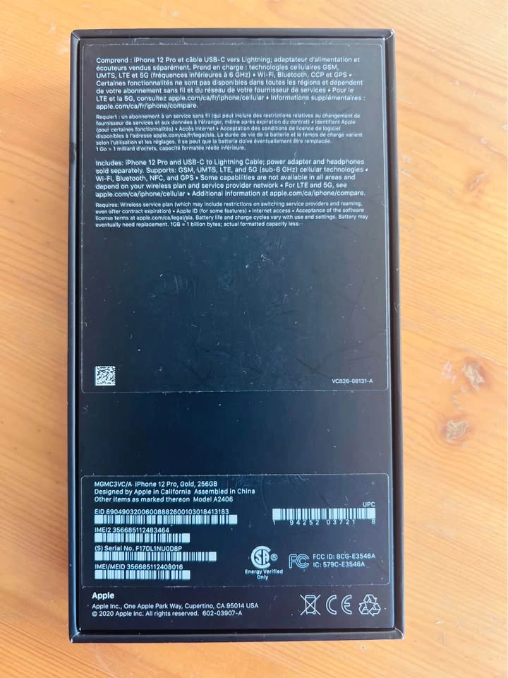 Apple iPhone 12 Pro Original Box for Sale - photo 2
