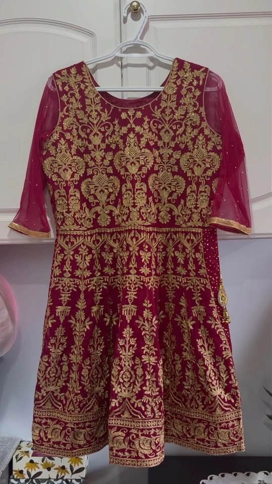 Pink & Gold Indian Sharara Set Traditional Outfit - photo 3