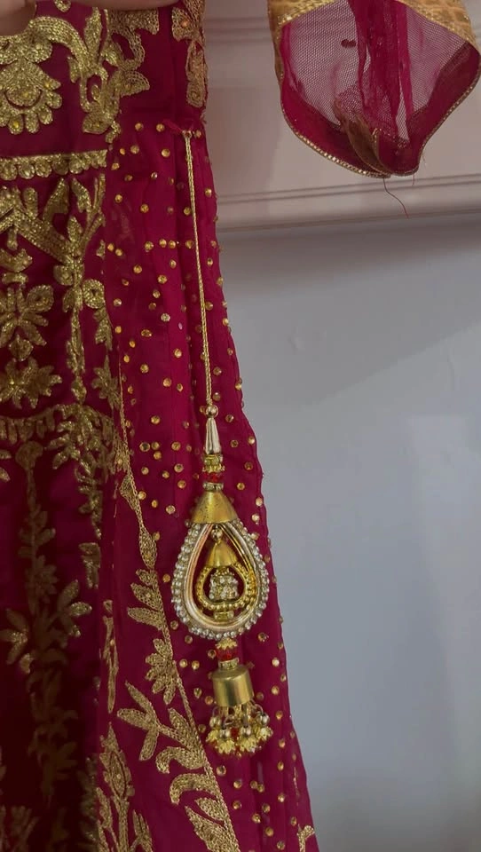 Pink & Gold Indian Sharara Set Traditional Outfit - photo 5
