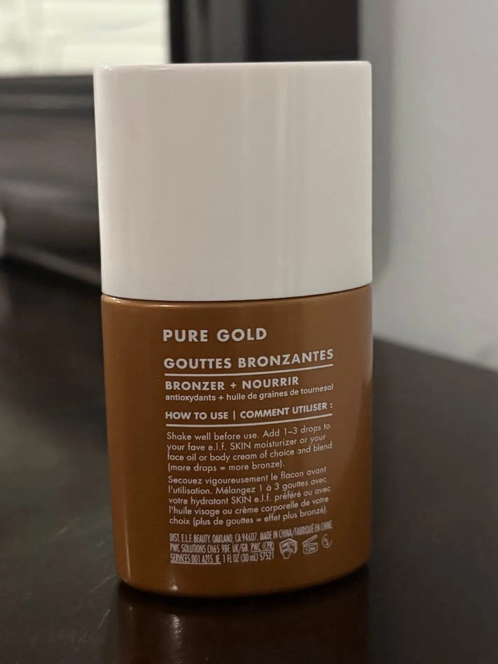 e.l.f. Skin Bronzing Drops (Pure Gold) - photo 3
