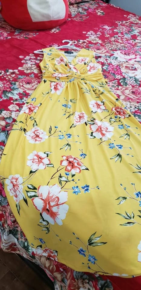 Cute Yellow Floral Maxi Summer Dress - photo 5