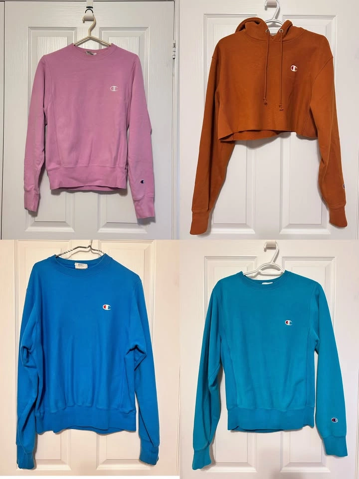 Champion Reverse Wave Crop Hoodie Orange Size S - photo 3