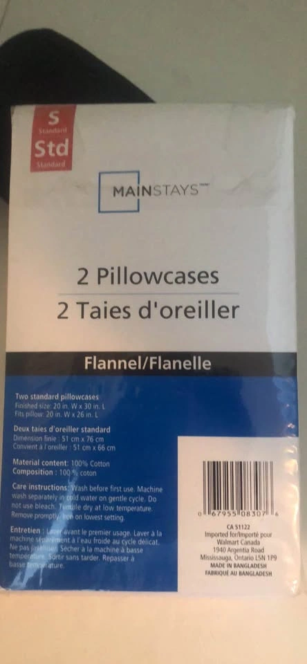 Mainstays 2 Standard Flannel Pillowcases - photo 2