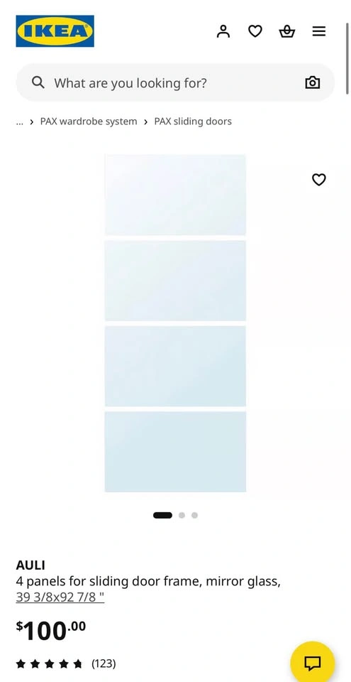Brand new IKEA AULI PAX mirror glass panels 39 3/8x92 7/8" - photo 4