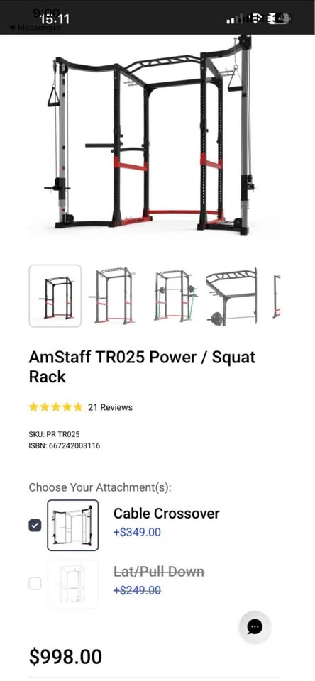 Power rack cage with cable crossover - photo 3