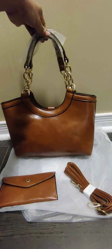 Brand new 2pc luxury crocodile pattern handbag - photo 3