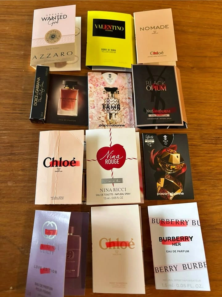 Unused Perfume Sample Lot for women (0.3-1.5ml each sample)