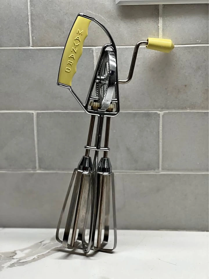 Vintage Maynard Stainless Steel Rotary Hand Mixer