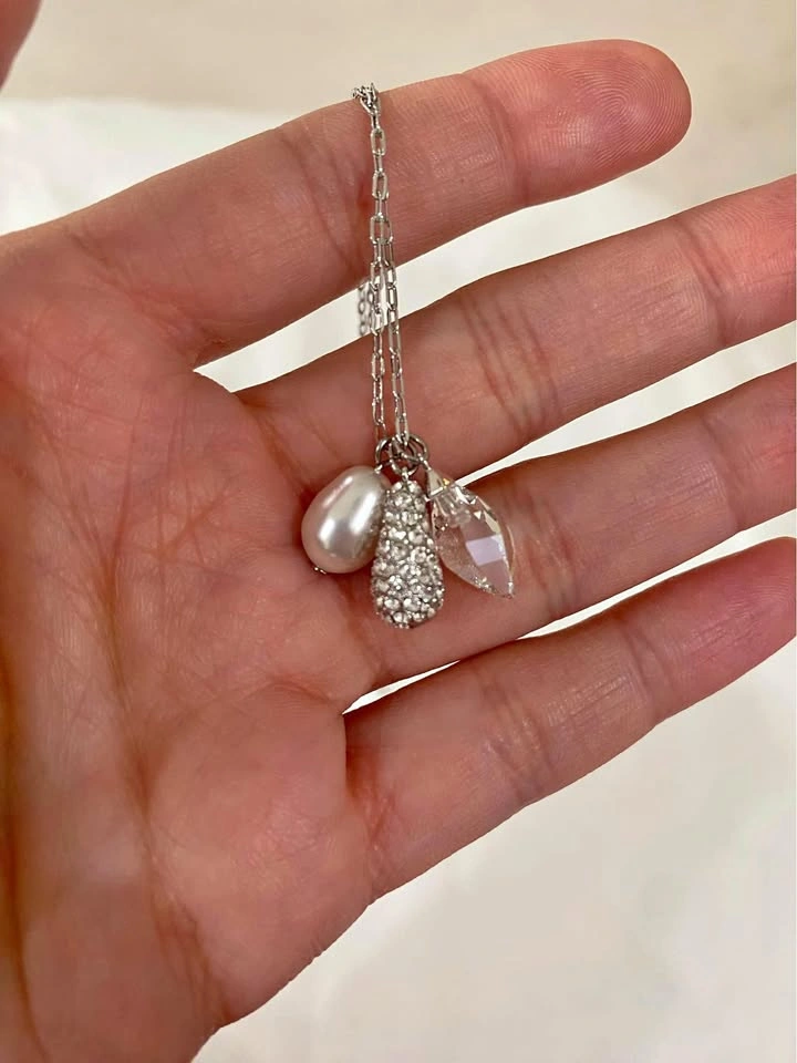 Swarovski Necklace (pearl and crystals)