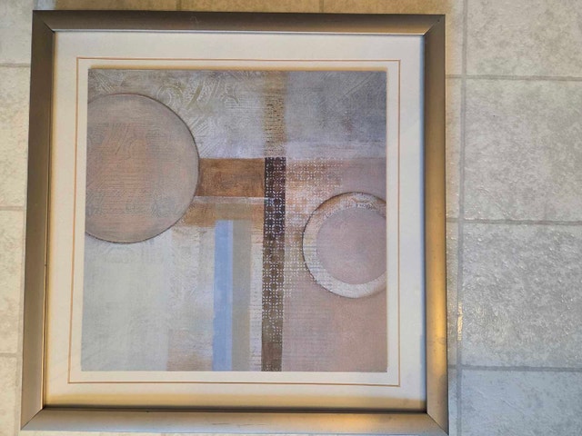 Pair of Medium Framed Abstract Prints - photo 2