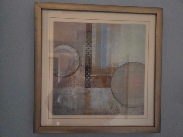 Pair of Medium Framed Abstract Prints - photo 5