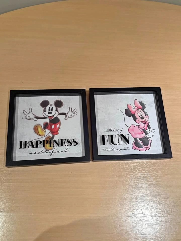 Disney Mickey & Minnie Mouse Framed Wall Art Set