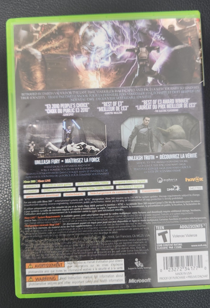 Star Wars: The Force Unleashed II 2 (Xbox 360, 2010) - photo 2
