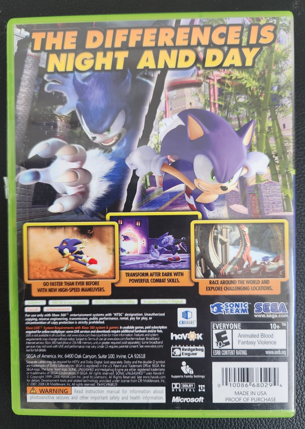 Sonic Unleashed Xbox 360 (Brand New Factory Sealed US Version) - photo 2