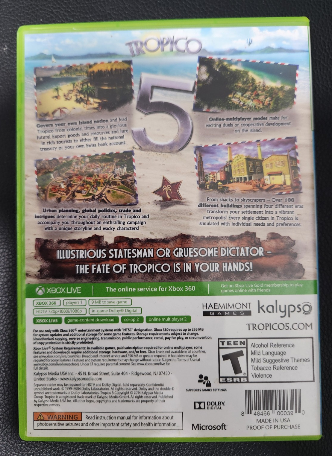 Tropico 5 [Limited Special Edition] Xbox 360 CIB NTSC - photo 2