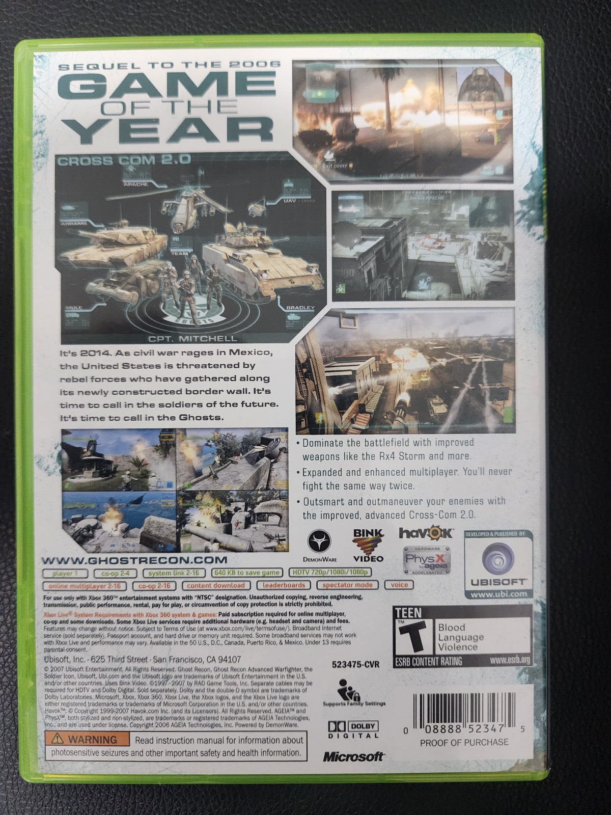 Tom Clancy's Ghost Recon: Advanced Warfighter 2 (Xbox 360, 2007) - photo 2