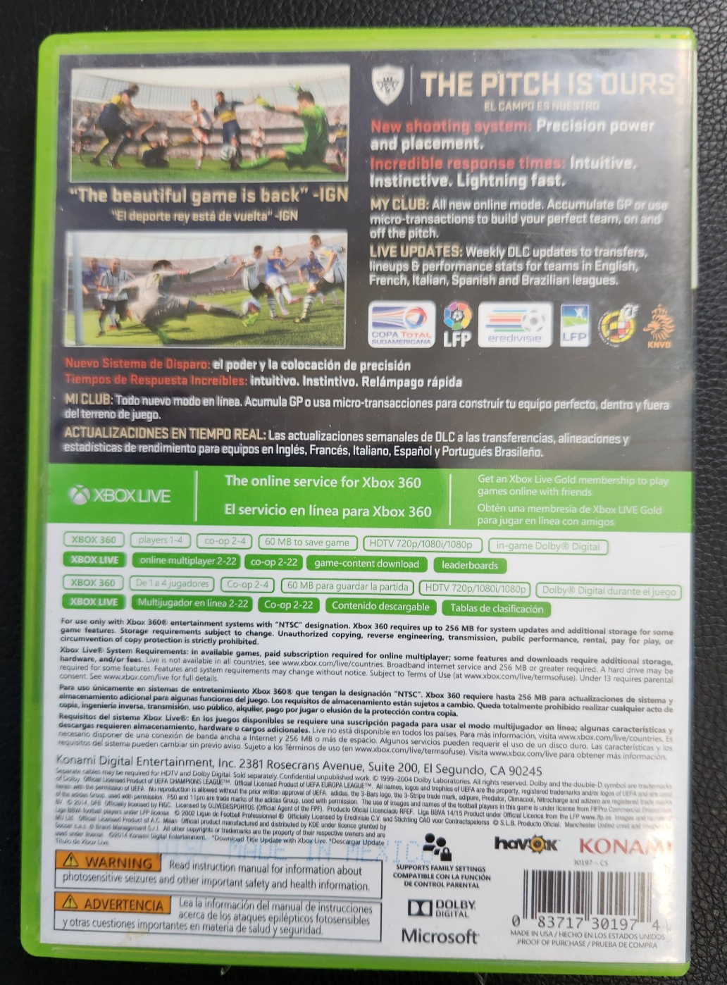 Pro Evolution Soccer 2015 (Xbox 360) - photo 2