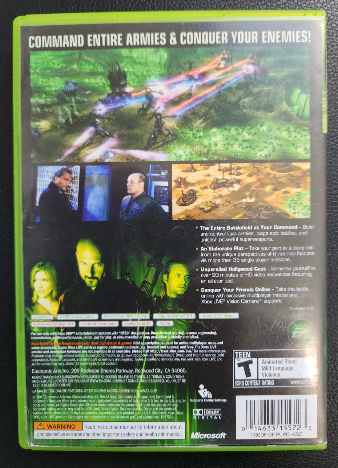 Command & Conquer 3: Tiberium Wars (Xbox 360) CIB Tested & Worki - photo 2