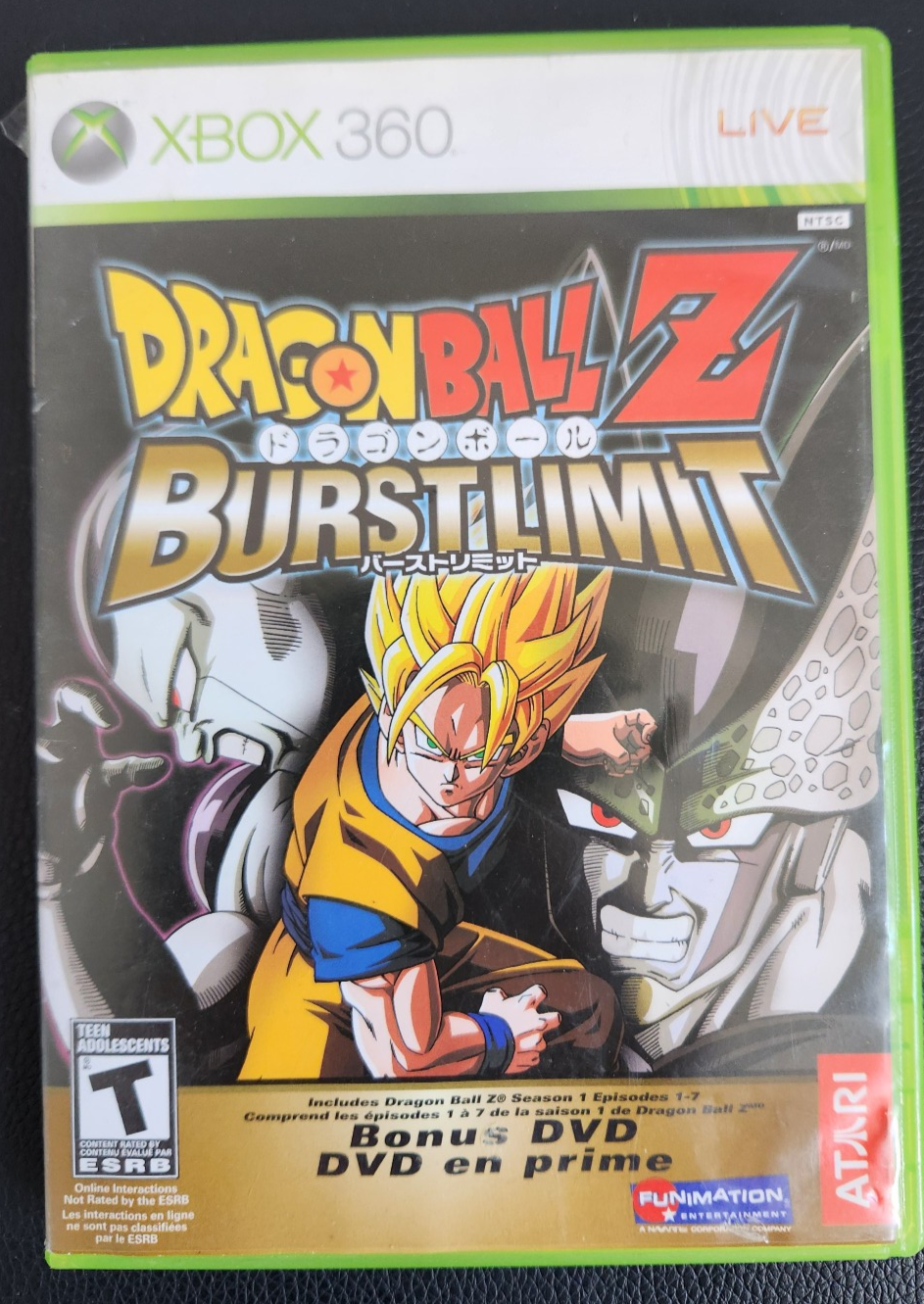 Dragon Ball Z: Burst Limit (Xbox 360, 2008) + Bonus DVD