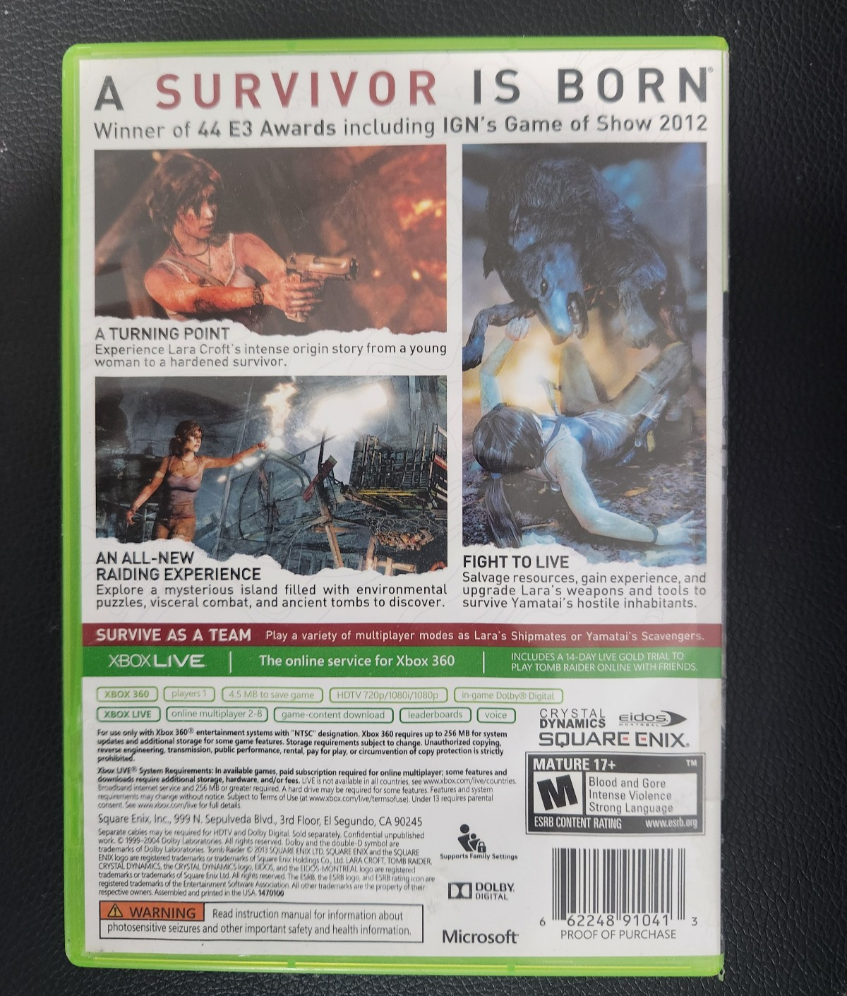 Tomb Raider (Xbox 360, 2013) CIB Complete - Tested - photo 2