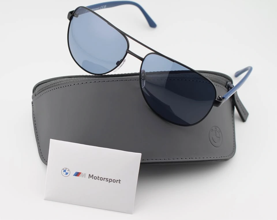 BMW MOTORSPORT Men’s Aviator Blue Sunglasses BS0028-02M-62 - photo 5