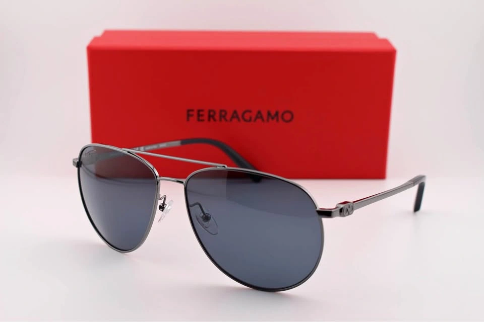 SALVATORE FERRAGAMO Men’s Aviator Sunglasses SF157S-015-60