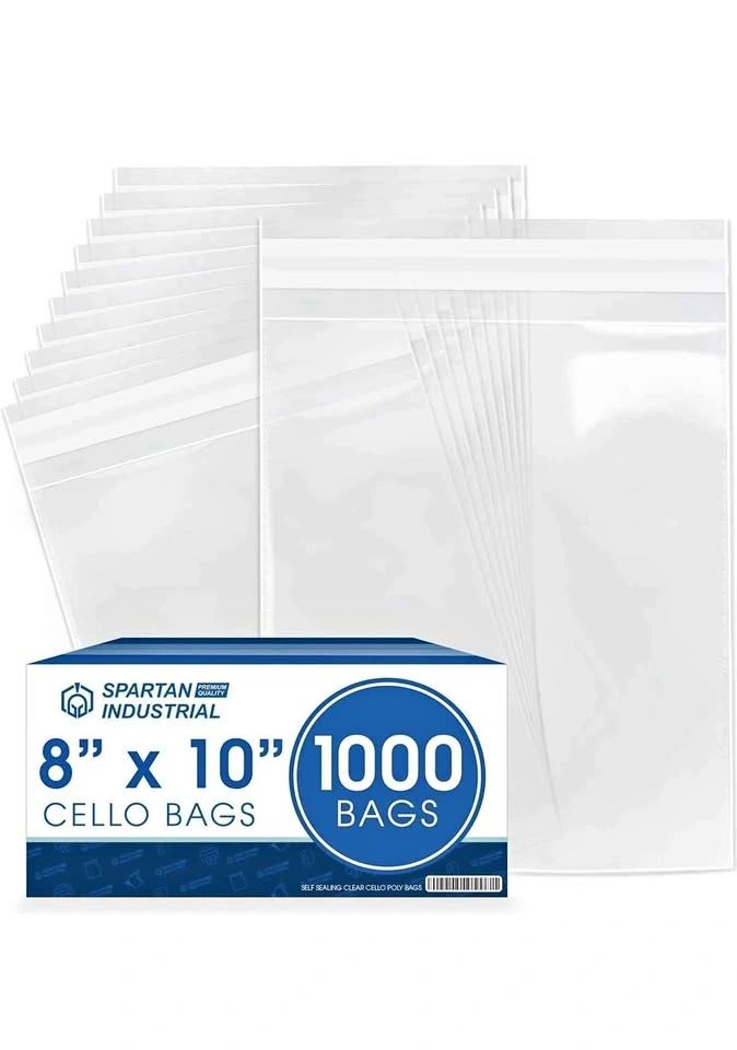 SPARTAN INDUSTRIAL 8x10 Cello Bags 1000 Count