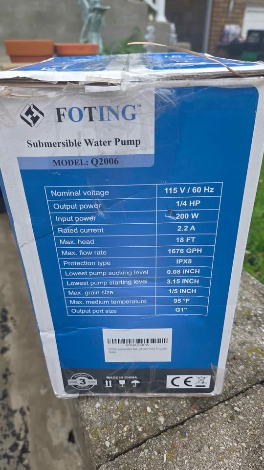 FOTING Submersible Water Pump Q2006 - photo 2
