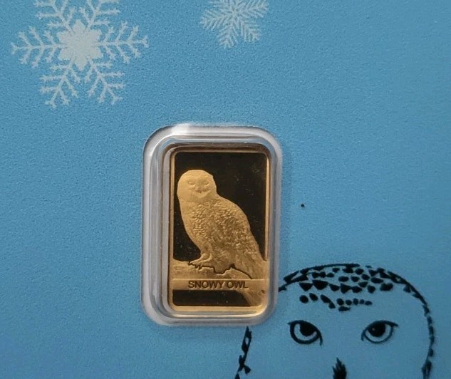 1 gram Gold Bar PAMP Switzerland Snowy Owl Prooflike (PL) - photo 2