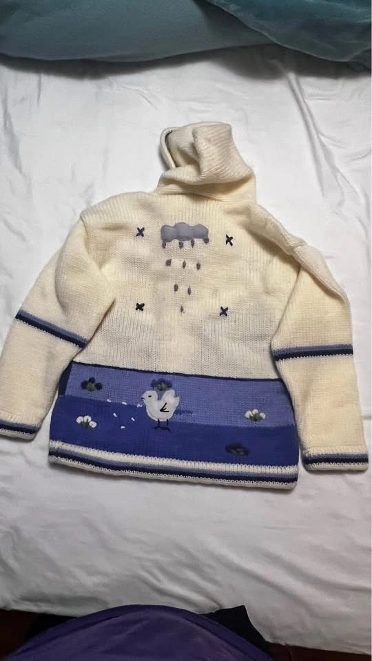 Kids Size 6 Peruvian Handknit Wool Sweater - photo 2
