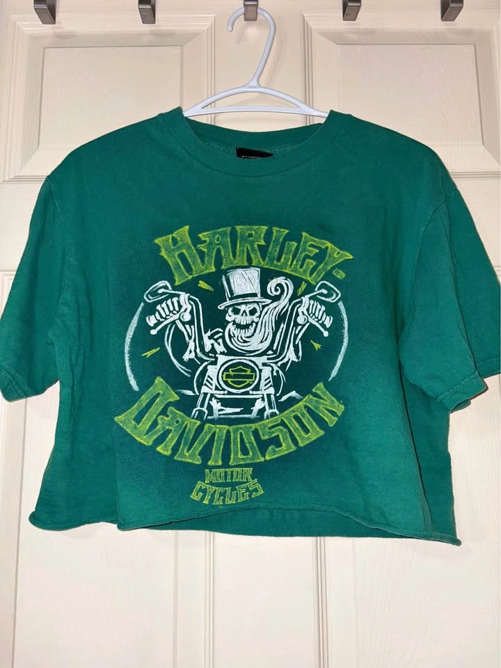 Harley-Davidson Green Cropped T-Shirt