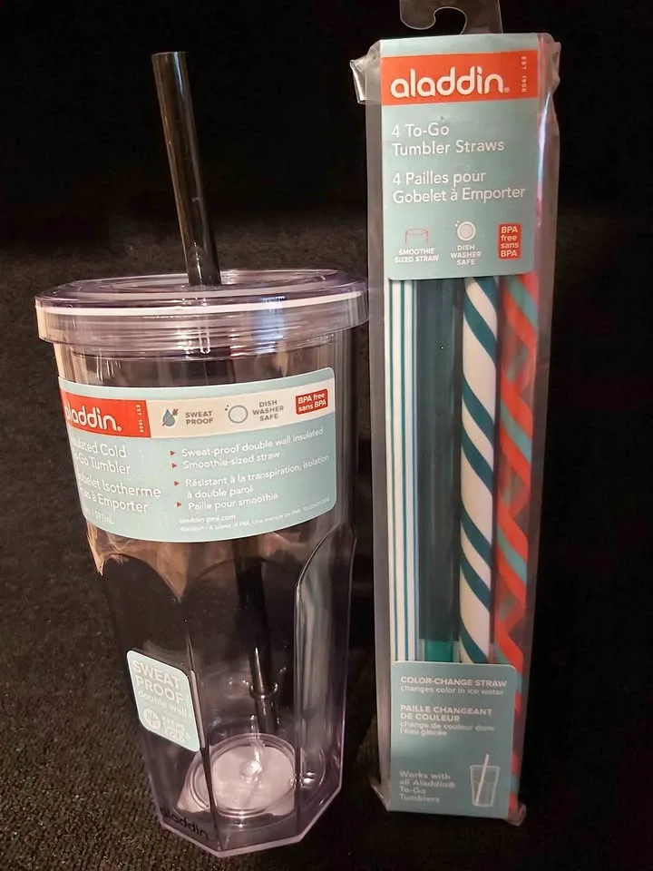 Aladdin To-Go Tumbler 20oz + 4 Straws - New thumbnail
