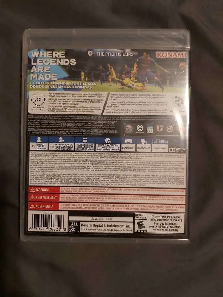 PS3 - ( PES 2018 ) Barcelona cover edition " Sealed in case " image indicator(2)