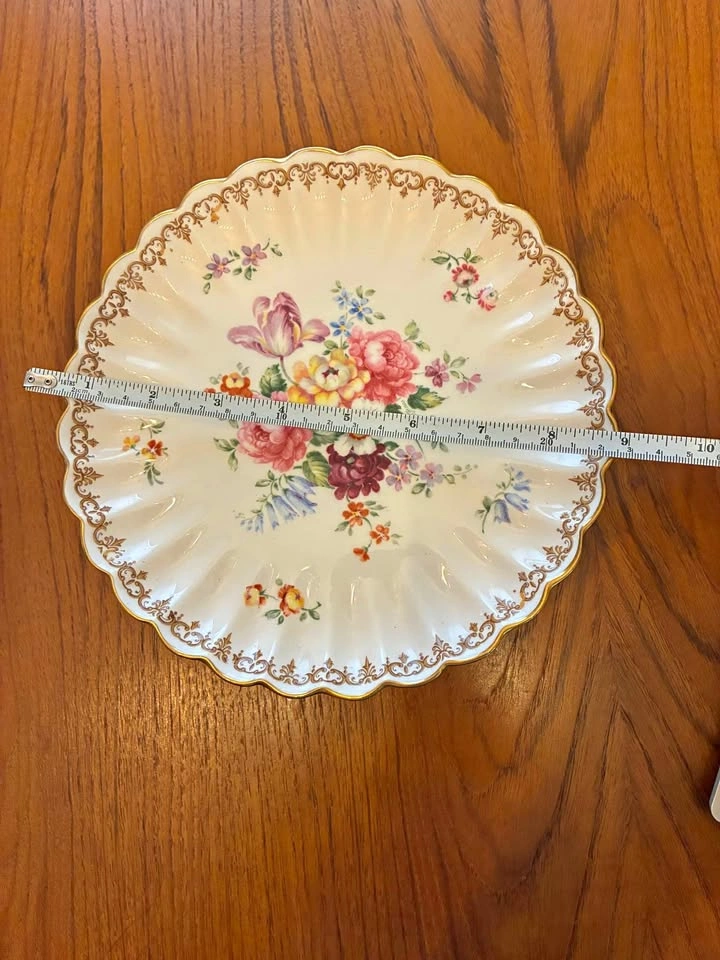 G R Crown vintage pedestal cake plate.