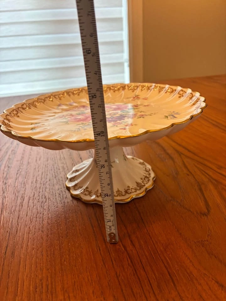 G R Crown vintage pedestal cake plate. - photo 2