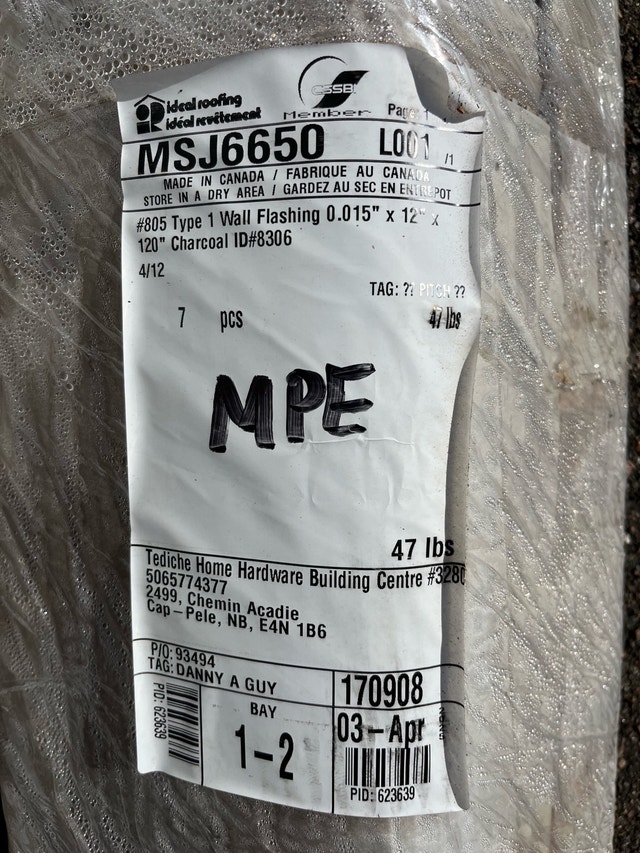 Type 1 Wall Flashing