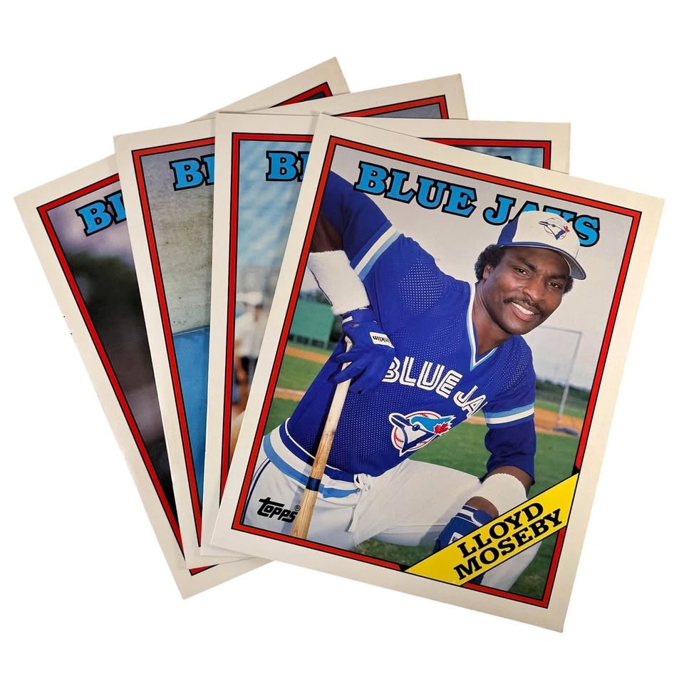 4x 1988 Blue Jays Topps Duo-Tang Folders